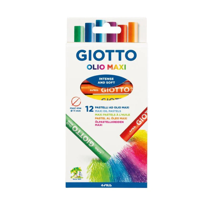 Pastelli Olio Maxi Astuccio 12 Pezzi - Giotto