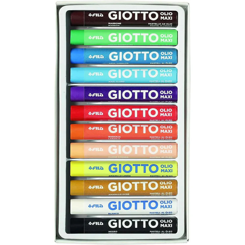 Pastelli Olio Maxi Astuccio 12 Pezzi - Giotto