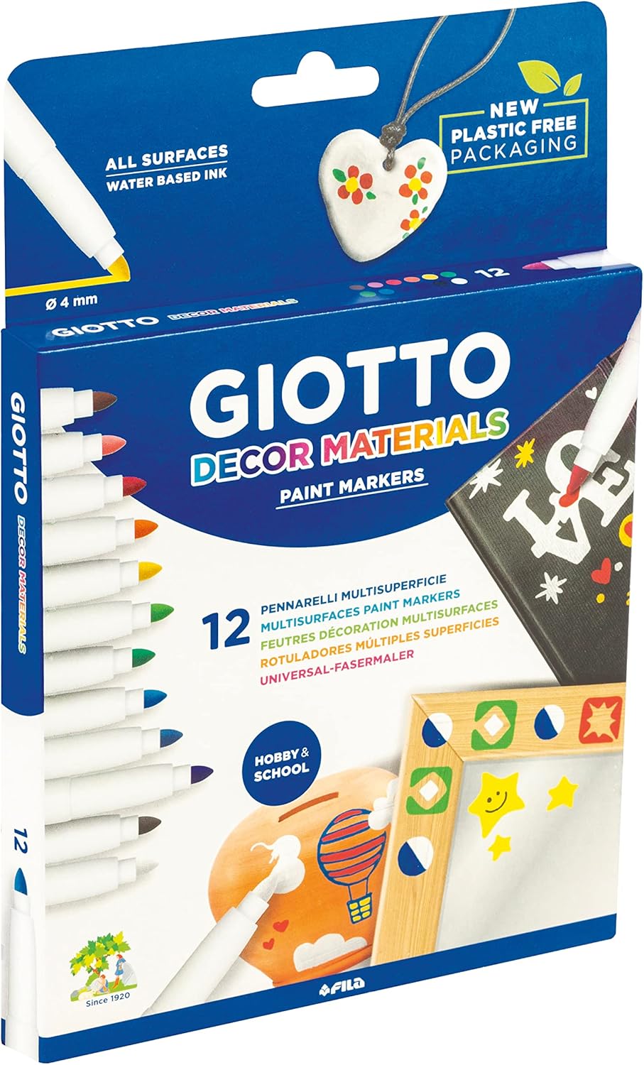 GIOTTO Decor Materials - Pennarelli Multisuperficie 12 pz