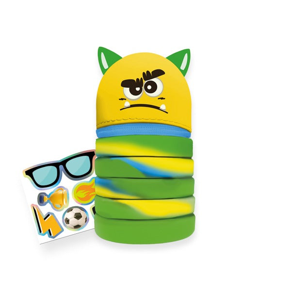 MITAMA astuccio SILICON FRIENDS - STICKER BOOM - Brasile giallo verde