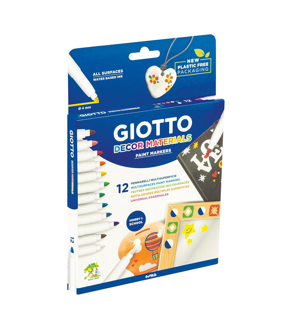 GIOTTO Decor Materials - Pennarelli Multisuperficie 12 pz