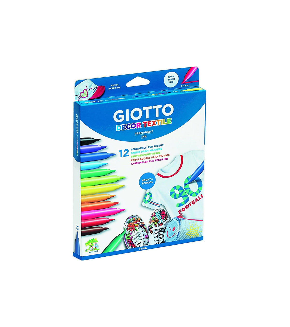 GIOTTO Decor Textile - 8 Colori Standard + 4 Fluo