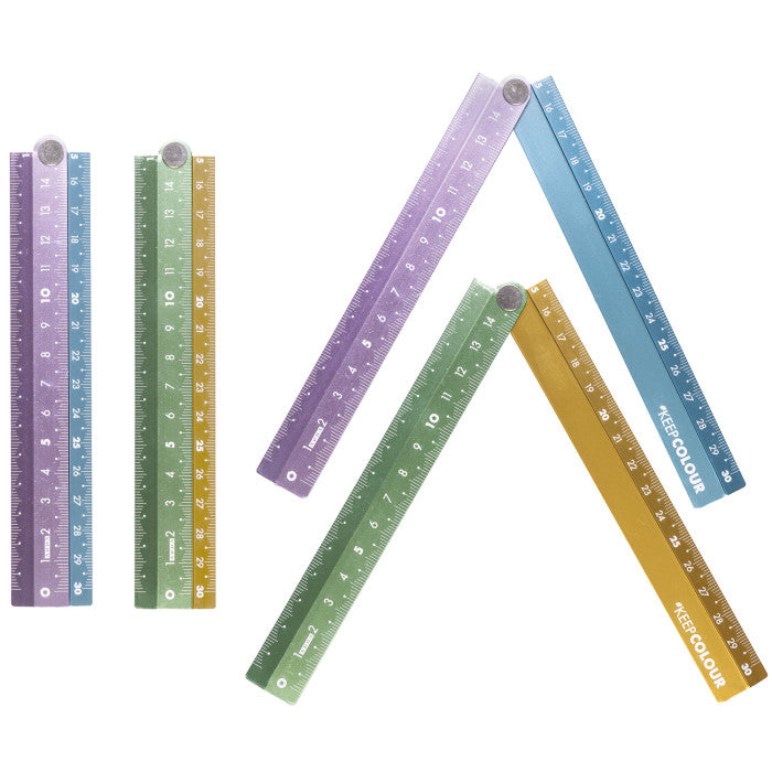 RIGHELLO ALLUMINIO PIEGHEVOLE 15-30 CM. KEEP COLOUR PASTEL 2.0 ARDA