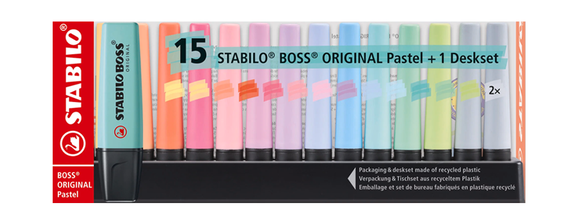 Desk Set Evidenziatore STABILO BOSS 15